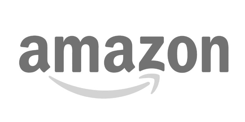 Gray Amazon logo on a white background